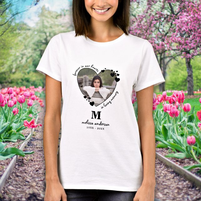 Camiseta Personalized Photo Memorial Loving Memory Funeral (Criador carregado)