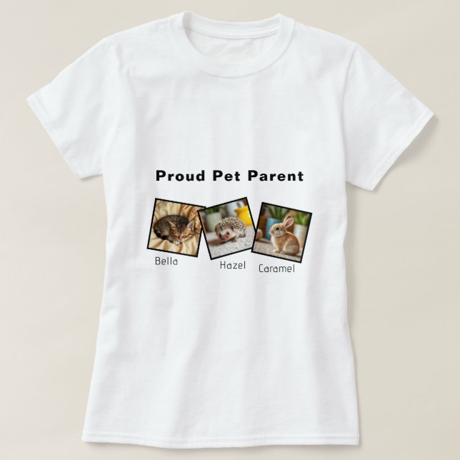 Camiseta Personalized Proud Pet Parent T-Shirt (Frente do Design)