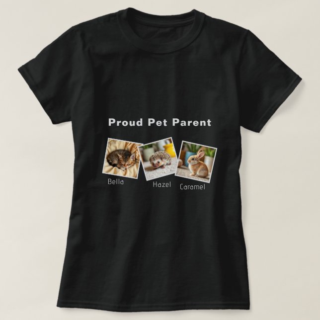 Camiseta Personalized Proud Pet Parent T-Shirt (Frente do Design)