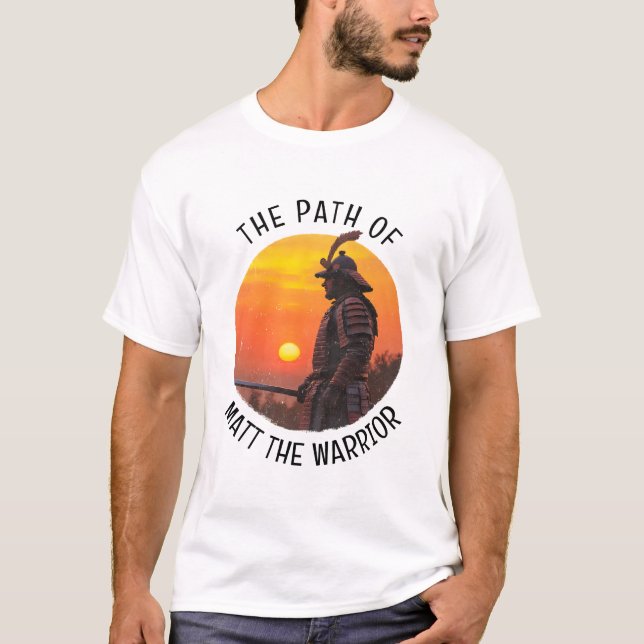 Camiseta Personalized Samurai Warrior Sun Silhouette (Frente)