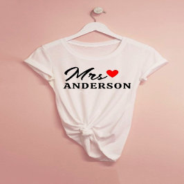Camiseta Personalized Script Marriage Monogram