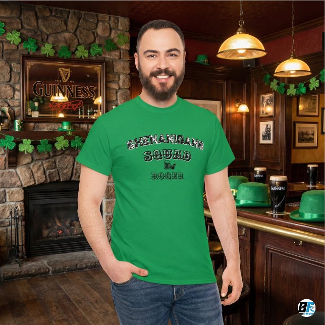 Camiseta Personalized "Shenanigans Squad" St. Patrick's Day (Criador carregado)