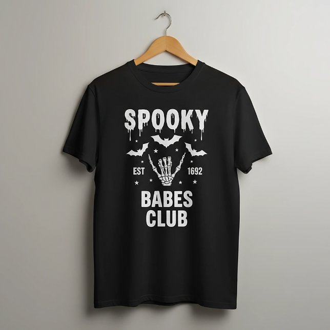 Camiseta Personalized Spooky Halloween Group College Party (Criador carregado)