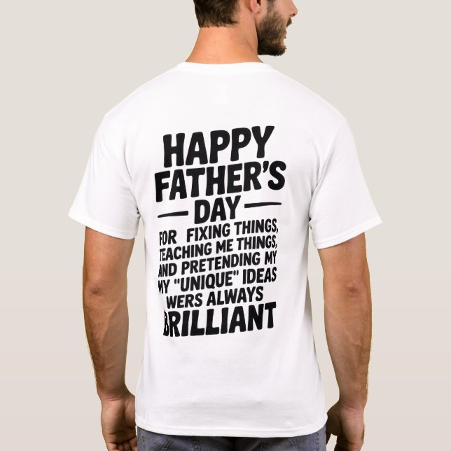 Camiseta Personalized T-shirt Father's Day (Verso)