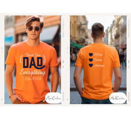 Camiseta Personalized T-shirt for dad with children's names