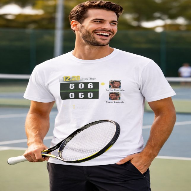 Camiseta Personalized Tennis Scoreboard (Criador carregado)
