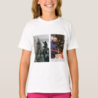 Camiseta Personalized Two Sided Family Christmas Photo