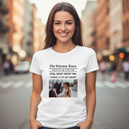 Camiseta Personalized Valentine Newspaper 