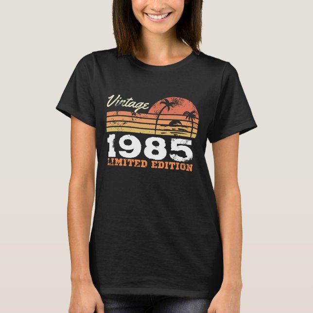 Camiseta Personalized Vintage 1985 Limited Edition (Frente)