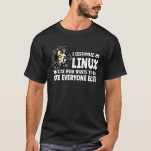 Camiseta Personalizo meu pinguim Linux porque sou diferente