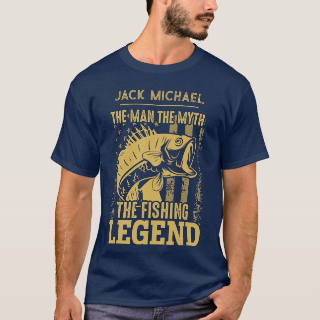 Camiseta Personalizou O Homem O Mito Da Lenda De Pesca (Frente)