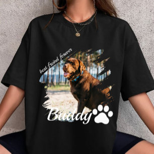 Camiseta personalizou seu próprio nome e foto cachorro pers