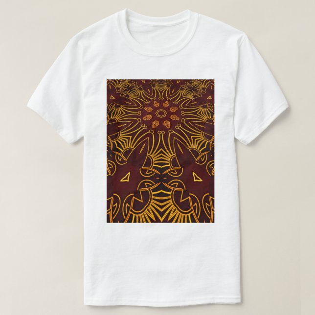 Camiseta Perspectiva do Padrão Pistil e Flor Bíblia, f (Frente do Design)
