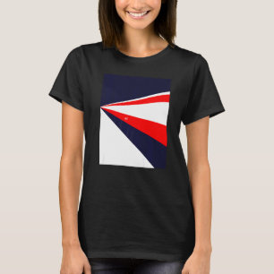 Camiseta Perspectiva retro-design vermelho branco