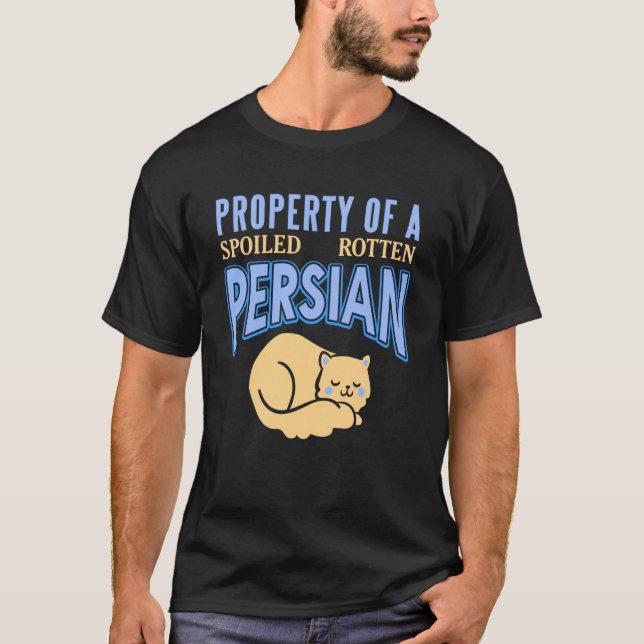 Camiseta Pertence a um gato persa verdadeiramente mimado (Frente)