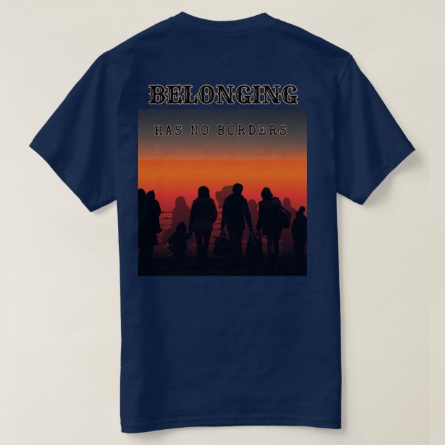 Camiseta Pertencer Não Tem Fronteiras (Verso do Design)