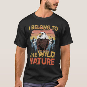 Camiseta Pertenço à Selvagem Vintage Bald Eagle