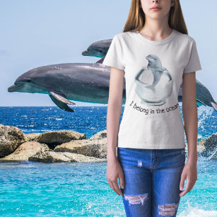 Camiseta Pertenço ao Oceano Vazio o Golfinho dos Tanques