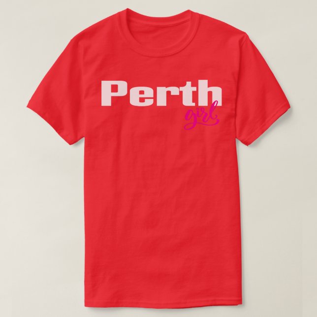 Camiseta Perth Girl Austrália 1 (Frente do Design)
