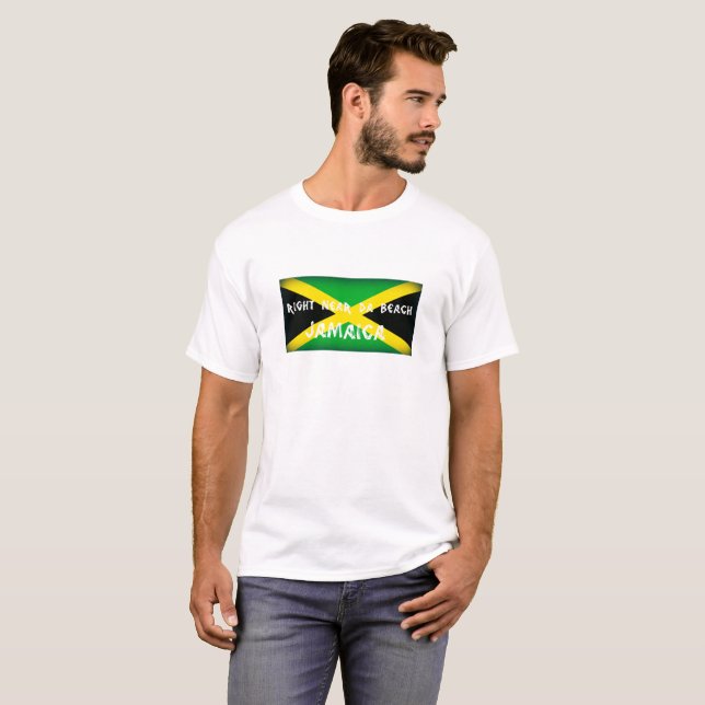 Camiseta Perto da praia Jamaica (Frente Completa)