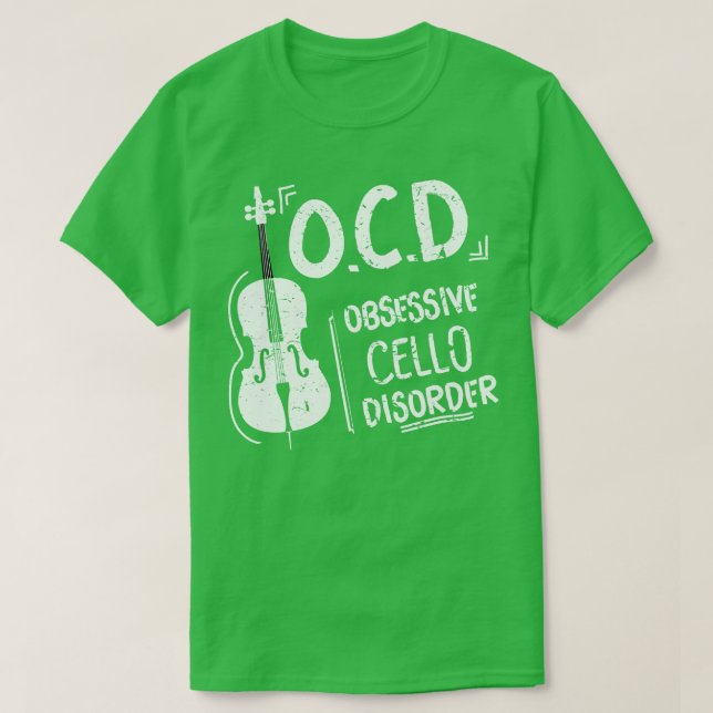 Camiseta Perturbação Celular Obsessiva OCD Ideia de Dotação (Frente do Design)