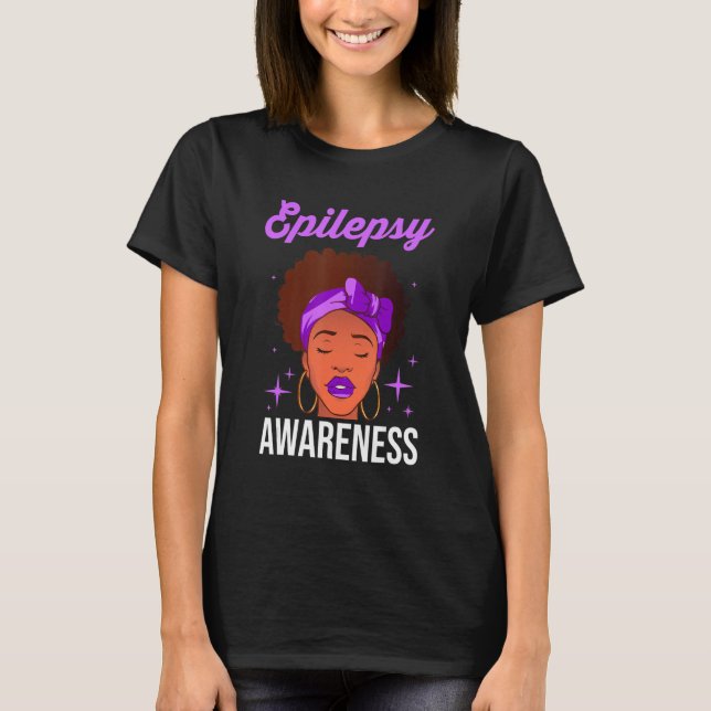 Camiseta Perturbação Convulsa Fita Roxa Awarenes Epilepsia (Frente)