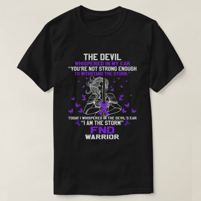 Camiseta Perturbação Neurológica Funcional O Diabo Sussurdo (Frente do Design)