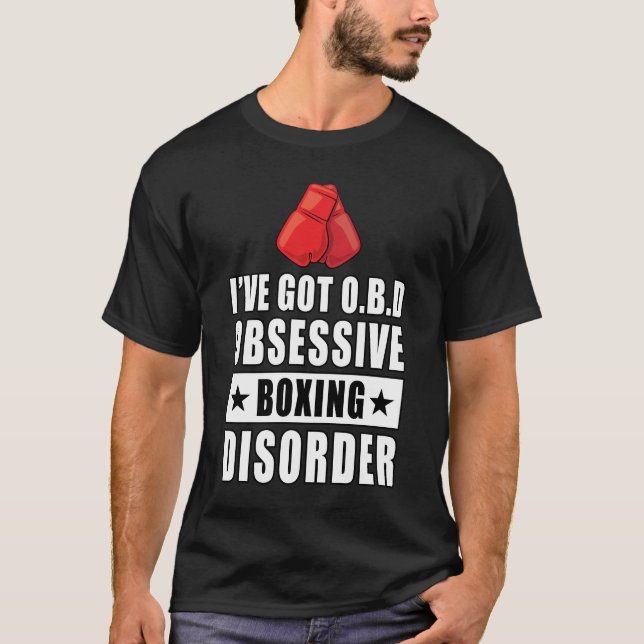 Camiseta Perturbação Obsessiva de Boxing - Citação Engraçad (Frente)