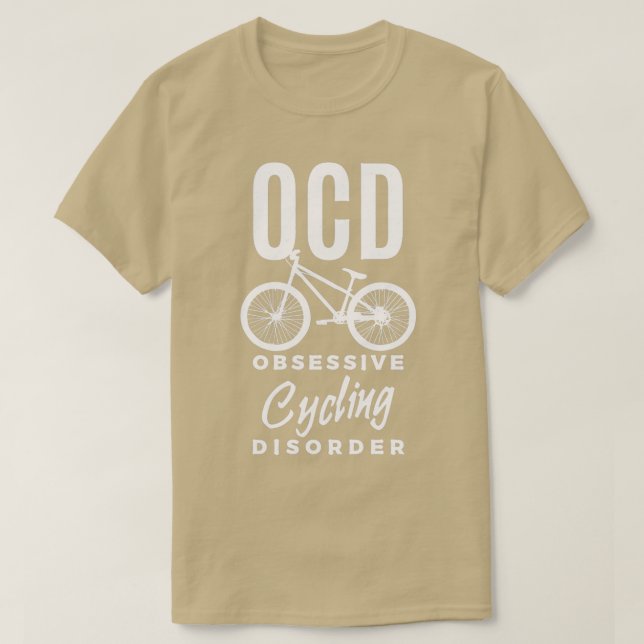 Camiseta Perturbação Obsessiva de Ciclo OCD Cicler Engraçad (Frente do Design)