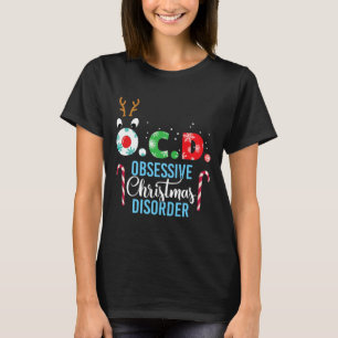 Camiseta Perturbação Obsessiva de Natal! Reindeer Antlers G