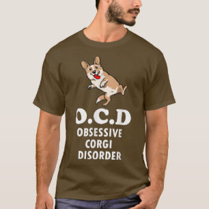 Camiseta Perturbação Obsessiva do Corgi Funny Corgi Lover G