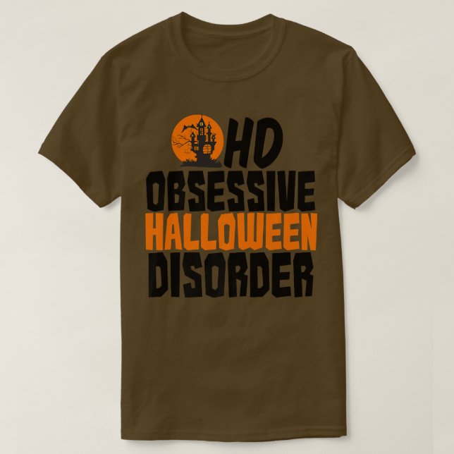 Camiseta Perturbação Obsessiva do Halloween (Frente do Design)