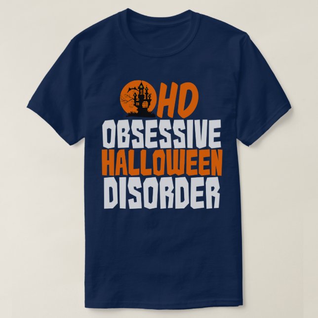 Camiseta Perturbação Obsessiva do Halloween (Frente do Design)