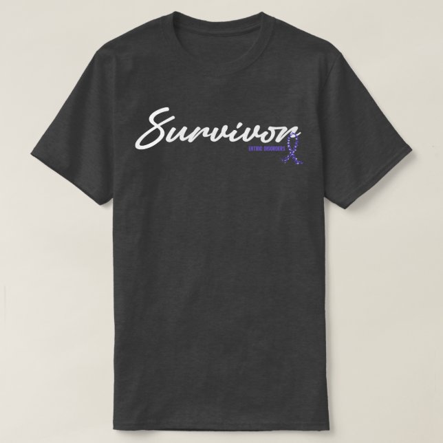 Camiseta Perturbações Alimentares Sensibilização Sobrevivên (Frente do Design)