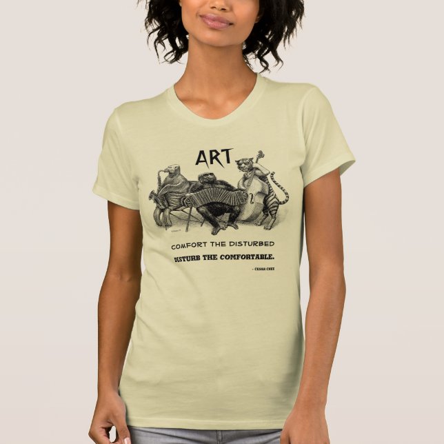 Camiseta "Perturbe" o t-shirt confortável da arte (Frente)