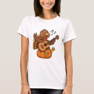 Camiseta Peru agradável de Ação de Graças com violão