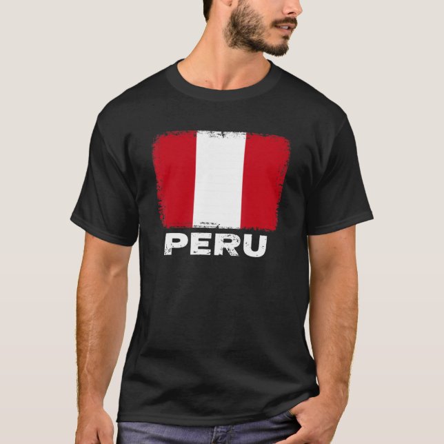 Camiseta Peru: Bandeira apóia Pessoas femininas peruanas (Frente)