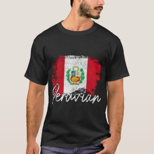 Camiseta Peru: Bandeira de Vintage Orgulho Peruano Roota Pu