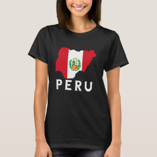 Camiseta Peru: Bandeira do Peru Mapa Raízes Peruanas Imprim