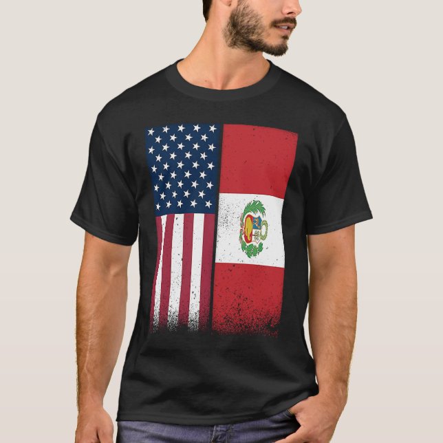 Camiseta Peru: Bandeiras Peruanas Americanas Orgulhosas dos (Frente)