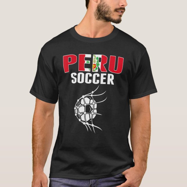 Camiseta Peru: Bola De Futebol No Net Goed S (Frente)