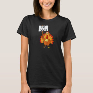 Camiseta Peru Comer Pizza Engraçado Vegan Dia de Ação de Gr
