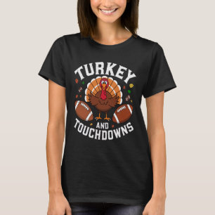Camiseta Peru de Ação de Graças e Touchdowns Desenho de Fut