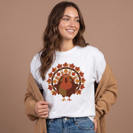 Camiseta Peru de Ação de Graças Fofo Colheita de Outono