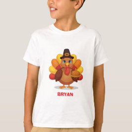 Camiseta Peru de Ação de Graças Personalizado para Crianças