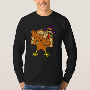 Camiseta Peru de Dabbing Dia de Ação de Graças Pilgrim Meni
