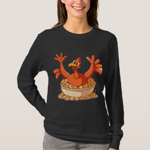 Camiseta Peru de desenho animado engraçado em tigela Cute A