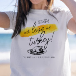 Camiseta Peru de jantar de Ação de Graças retrô legal