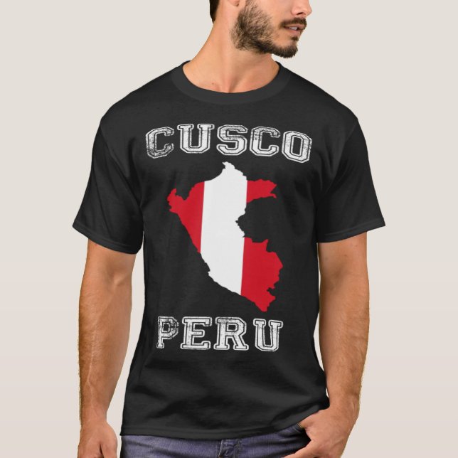 Camiseta Peru Distressed Flag Cusco Pride (Frente)