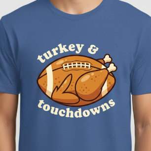 Camiseta Peru do Dia de Ação de Graças e Touchdowns de Fute